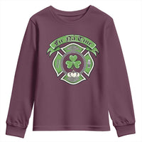 Irish Firefighter Youth Sweatshirt Fir Na Tine Man Of Fire Celtic Claddagh Cross