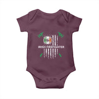 Irish Firefighter Fir Na Tine Man Of Fire Baby Onesie Irish American Flag