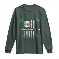 Irish Firefighter Fir Na Tine Man Of Fire Long Sleeve Shirt Irish American Flag