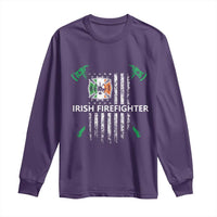 Irish Firefighter Fir Na Tine Man Of Fire Long Sleeve Shirt Irish American Flag