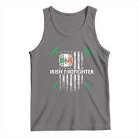 Irish Firefighter Fir Na Tine Man Of Fire Tank Top Irish American Flag