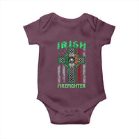 Irish Firefighter Baby Onesie Celtic Cross American Flag