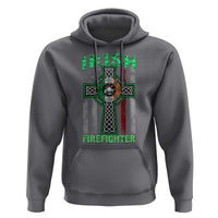 Irish Firefighter Hoodie Celtic Cross American Flag