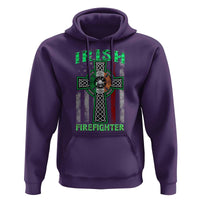 Irish Firefighter Hoodie Celtic Cross American Flag