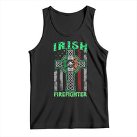Irish Firefighter Tank Top Celtic Cross American Flag