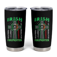 Irish Firefighter Tumbler Cup Celtic Cross American Flag