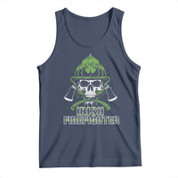 Irish Firefighter Tank Top Shamrock Skull Man Of Fire