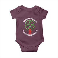 Funny Irish Firefighter Baby Onesie Feeling A Wee Bit Hot I'll Shamrock Your World