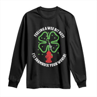 Funny Irish Firefighter Long Sleeve Shirt Feeling A Wee Bit Hot I'll Shamrock Your World