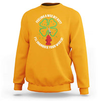 Funny Irish Firefighter Sweatshirt Feeling A Wee Bit Hot I'll Shamrock Your World