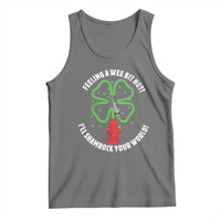 Funny Irish Firefighter Tank Top Feeling A Wee Bit Hot I'll Shamrock Your World
