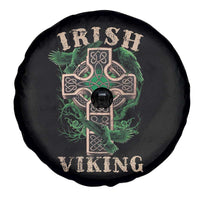 Irish Viking Spare Tire Cover Celtic Cross Odin's Raven