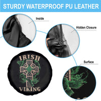 Irish Viking Spare Tire Cover Celtic Cross Odin's Raven