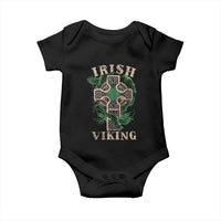 Irish Viking Baby Onesie Celtic Cross Odin's Raven