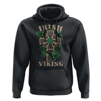Irish Viking Hoodie Celtic Cross Odin's Raven