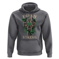 Irish Viking Hoodie Celtic Cross Odin's Raven