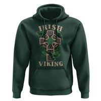 Irish Viking Hoodie Celtic Cross Odin's Raven