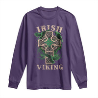 Irish Viking Long Sleeve Shirt Celtic Cross Odin's Raven