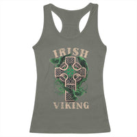 Irish Viking Racerback Tank Top Celtic Cross Odin's Raven