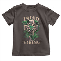 Irish Viking Toddler T Shirt Celtic Cross Odin's Raven