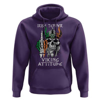 Funny Irish Viking Hoodie Irish Temper Viking Attitude