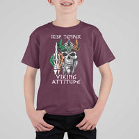 Funny Irish Viking T Shirt For Kid Irish Temper Viking Attitude