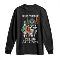 Funny Irish Viking Long Sleeve Shirt Irish Temper Viking Attitude