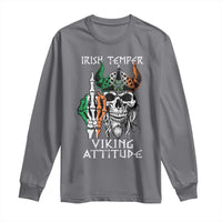Funny Irish Viking Long Sleeve Shirt Irish Temper Viking Attitude