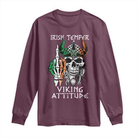 Funny Irish Viking Long Sleeve Shirt Irish Temper Viking Attitude