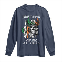 Funny Irish Viking Long Sleeve Shirt Irish Temper Viking Attitude