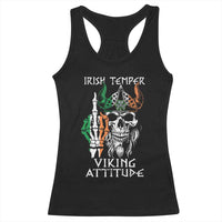 Funny Irish Viking Racerback Tank Top Irish Temper Viking Attitude