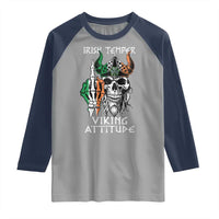 Funny Irish Viking Raglan Shirt Irish Temper Viking Attitude