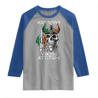Funny Irish Viking Raglan Shirt Irish Temper Viking Attitude