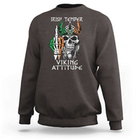 Funny Irish Viking Sweatshirt Irish Temper Viking Attitude