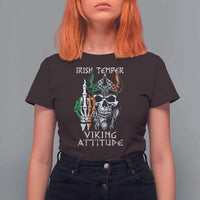 Funny Irish Viking T Shirt For Women Irish Temper Viking Attitude