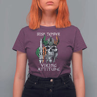 Funny Irish Viking T Shirt For Women Irish Temper Viking Attitude