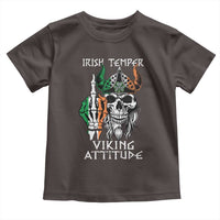 Funny Irish Viking Toddler T Shirt Irish Temper Viking Attitude
