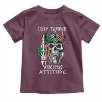 Funny Irish Viking Toddler T Shirt Irish Temper Viking Attitude
