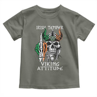 Funny Irish Viking Toddler T Shirt Irish Temper Viking Attitude
