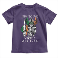 Funny Irish Viking Toddler T Shirt Irish Temper Viking Attitude