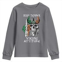 Funny Irish Viking Youth Sweatshirt Irish Temper Viking Attitude
