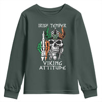 Funny Irish Viking Youth Sweatshirt Irish Temper Viking Attitude