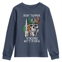 Funny Irish Viking Youth Sweatshirt Irish Temper Viking Attitude