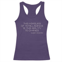 Funny Albert Einstein Quotes Racerback Tank Top The Measure Of Intelligence Is The Ability To Change Code