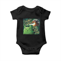 Funny Alien Cat Meme Baby Onesie Glerp Glorp Zib Zib
