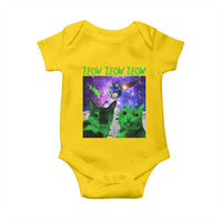 Funny Alien Cat Meme Baby Onesie Green Cats ZEOW ZEOW