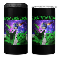 Funny Alien Cat Meme 4 in 1 Can Cooler Tumbler Green Cats ZEOW ZEOW