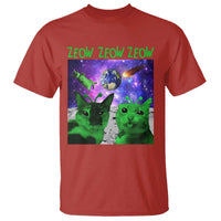 Funny Alien Cat Meme T Shirt Green Cats ZEOW ZEOW