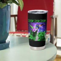 Funny Alien Cat Meme Tumbler Cup Green Cats ZEOW ZEOW