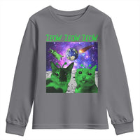 Funny Alien Cat Meme Youth Sweatshirt Green Cats ZEOW ZEOW